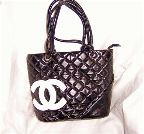 chanel black and white replica purse white logo|knockoff chanel handbags for sale.